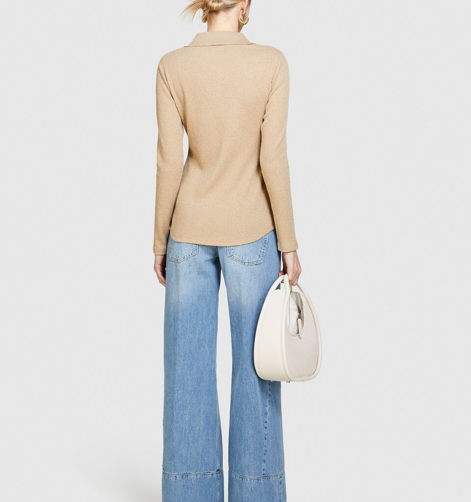 Wide leg jeans - women's palazzo jeans - Blue | Sisley image number 3